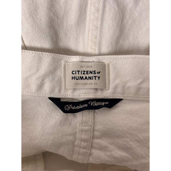 Citizens of Humanity Jeans 27 Womens Elle V Front White Denim Relax Straight - Picture 6 of 8